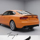 Gloss black ABS rear boot spoiler lip wing installed on a 2009-2016 Audi A5 Sportback 8T