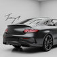 Rear carbon look boot FD spoiler lip for Mercedes C Class Coupe W205 C205 (2015–2021)
