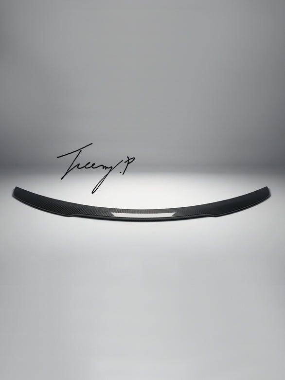 Rear carbon look boot FD spoiler lip for Mercedes C Class Coupe W205 C205 (2015–2021)
