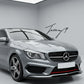 MERCEDES CLA CLASS W117 CLA45 AMG LINE 2013 - 2015 GLOSS BLACK FRONT SPLITTER LIP