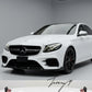 Gloss black front splitter lip for Mercedes E Class W213 AMG Line 2016–2023
