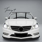 Gloss black front splitter lip for Mercedes E Class Coupe W207 C207 2008–2013
