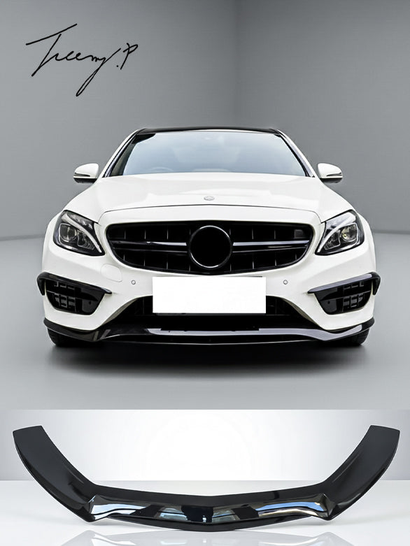 Gloss black front splitter lip for Mercedes C-Class W205/C205 AMG Line C43 (2014–2021)