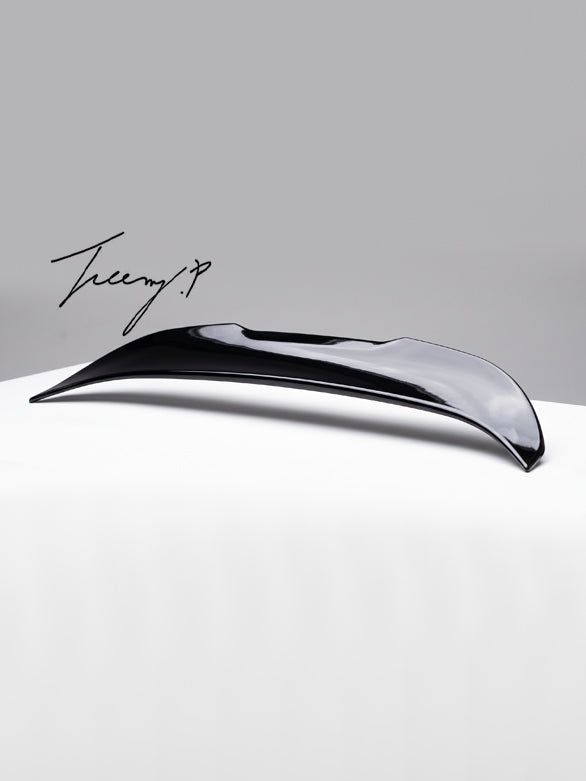 Gloss black PSM style rear boot lip spoiler for BMW 5 Series F10 2010 to 2016
