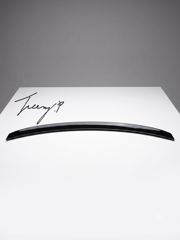 Skoda Superb MK3 gloss black rear boot spoiler lip
