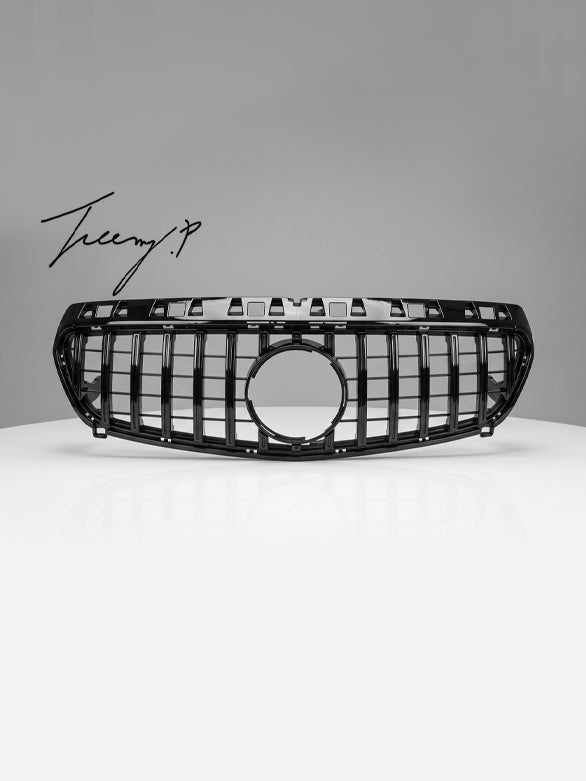 Mercedes A Class W176 GT style gloss black front grille 2012 to 2015
