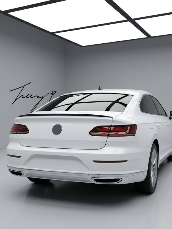 VW Passat B8 piano black rear trunk spoiler sleek sporty upgrade