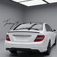 Mercedes C Class W204 gloss black rear boot spoiler lip
