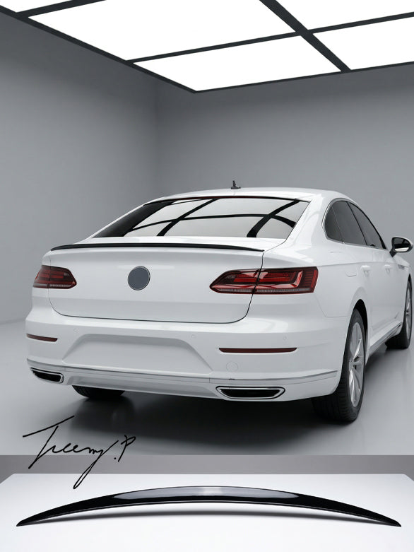 VW Passat B8 piano black rear trunk spoiler sleek sporty upgrade