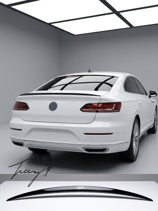VW Passat B8 piano black rear trunk spoiler sleek sporty upgrade