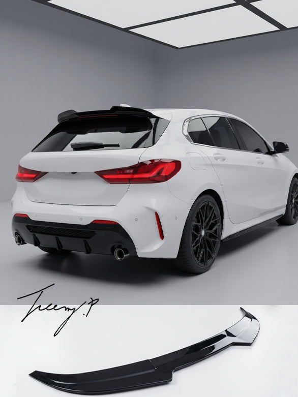 BMW 1 Series F40 2019-2024 rear gloss black roof spoiler boot wing lip