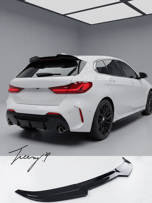 BMW 1 Series F40 2019-2024 rear gloss black roof spoiler boot wing lip