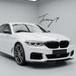 Gloss black front splitter spoiler lip for BMW 5 Series G30 G31 LCI M Sport 2020 onwards
