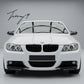 Gloss black front corner splitters for BMW 3 Series E90 E91 pre LCI M Sport 2004–2008
