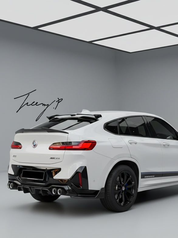 BMW X4 G02 X4M 2018+ GLOSS BLACK REAR ROOF SPOILER LIP WING BODY KIT M SPORT