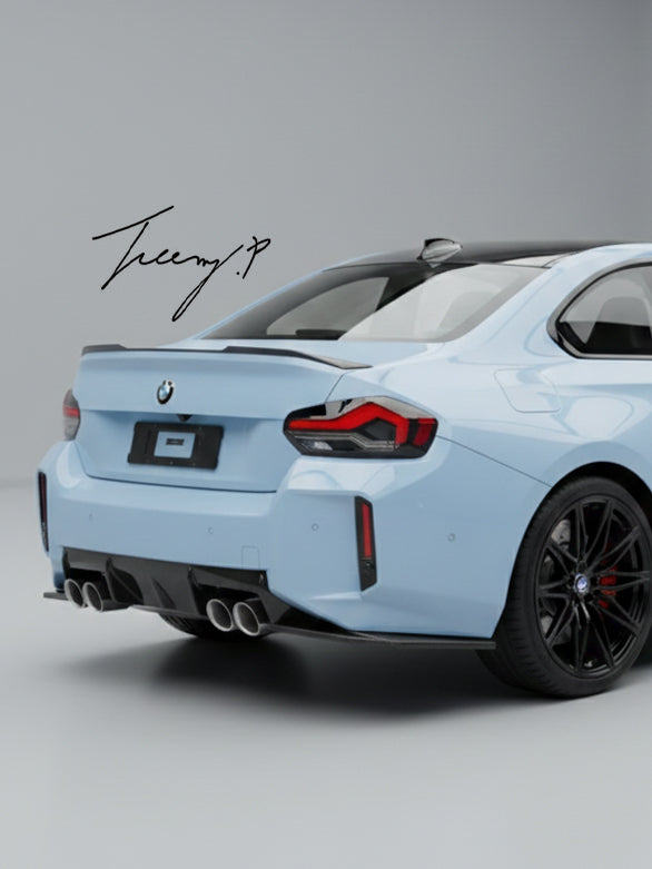 Gloss black rear corner side spats diffuser for BMW M2 G87 M Performance 2023 onwards