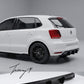Volkswagen Polo Mk5 6C 2014-2018 rear gloss black blade diffuser splitter