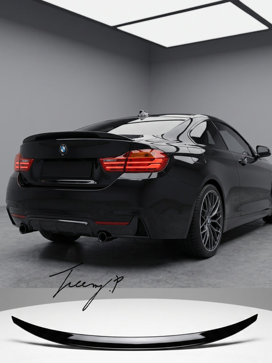BMW 4 Series F32 gloss black M4 M Sport rear boot spoiler lip
