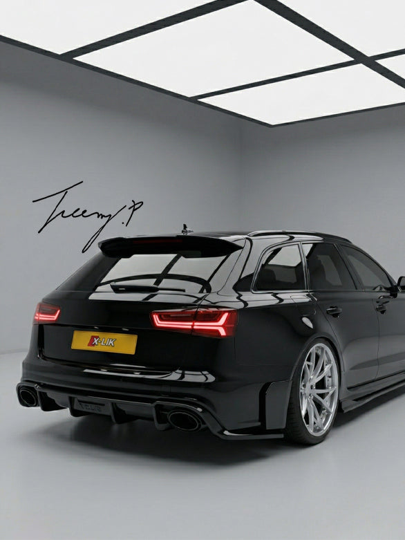 Audi RS6 C7 Avant 3 piece rear diffuser high gloss finish sleek sporty rear styling
