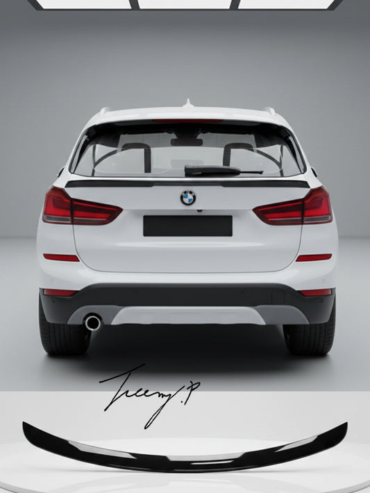BMW X1 F48 X1M M Sport 2015–2022 gloss black rear mid wing boot spoiler lip
