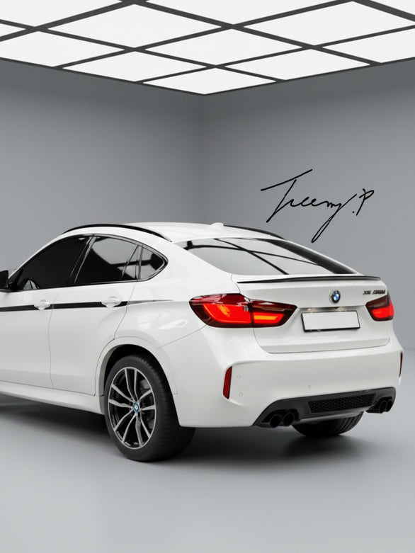 BMW X6 E71 M Sport 2008–2015 gloss black rear mid wing boot spoiler lip
