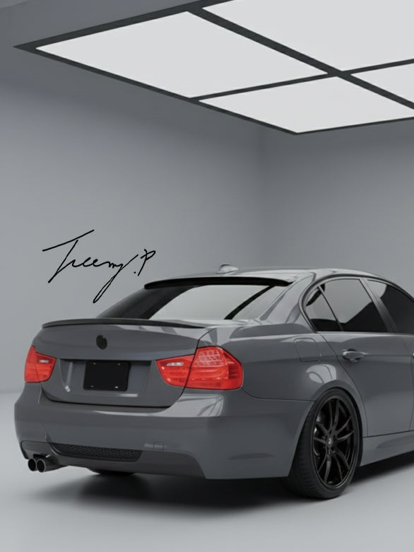 Gloss black rear roof window spoiler lip wing for BMW 3 Series M3 E90 2004 to 2012
