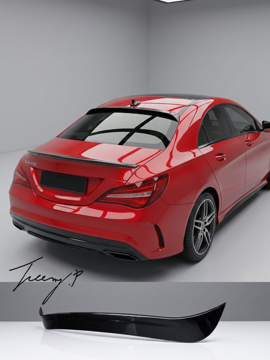 Mercedes CLA Class C117 W117 gloss black AMG style rear roof spoiler 2013 to 2019
