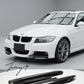 Carbon look front corner splitters M Sport style for BMW 3 Series E90 E91 pre LCI 2004 to 2008
