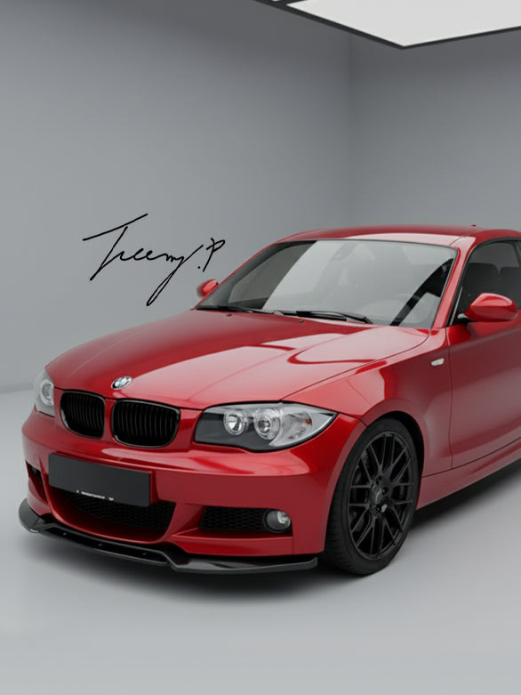 Carbon fibre front splitter lip for BMW 1 Series E82 E88 M Sport 2007 to 2013
