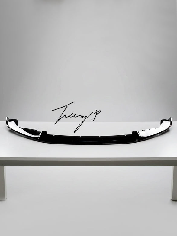 Gloss black front splitter spoiler lip for BMW M2 F87 M Sport Performance 2016 to 2021
