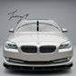Gloss black front splitter spoiler lip for BMW 5 Series F10 F11 non M Sport 2010 to 2014
