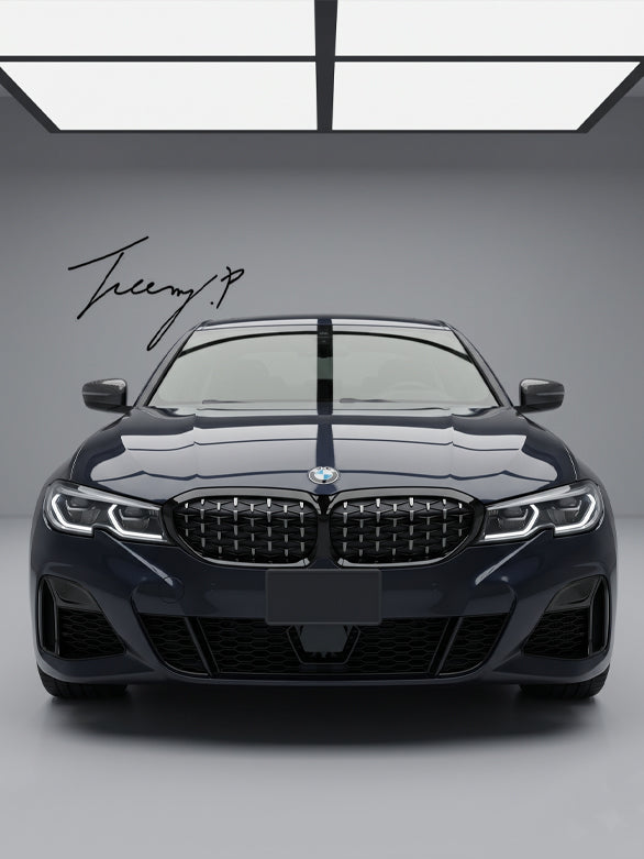 Diamond style black front kidney grille upgrade for BMW G20 and G21 models