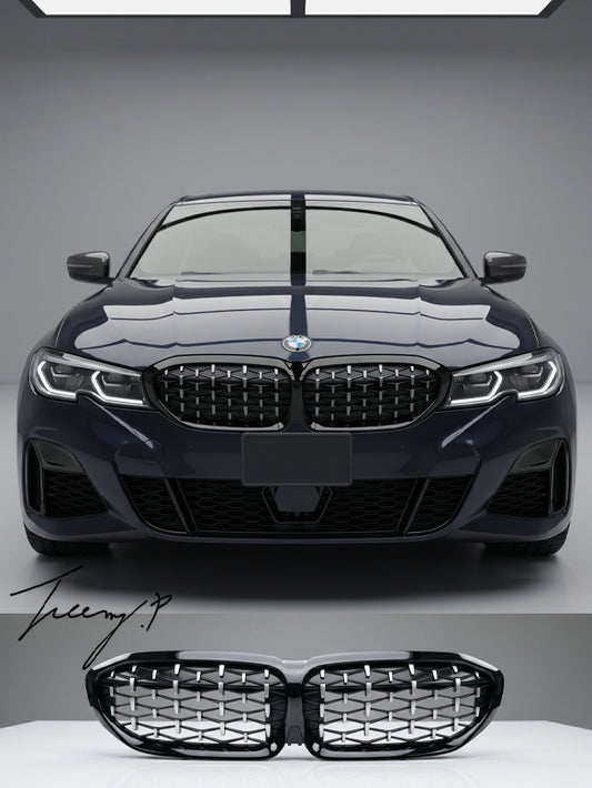 Diamond style black front kidney grille upgrade for BMW G20 and G21 models
