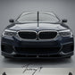 Gloss black MP style front splitter spoiler lip for BMW 5 Series G30 2021 onwards
