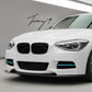 Carbon look splitter lip for BMW 1 Series F20 F21 pre LCI M Performance 2011 to 2015
