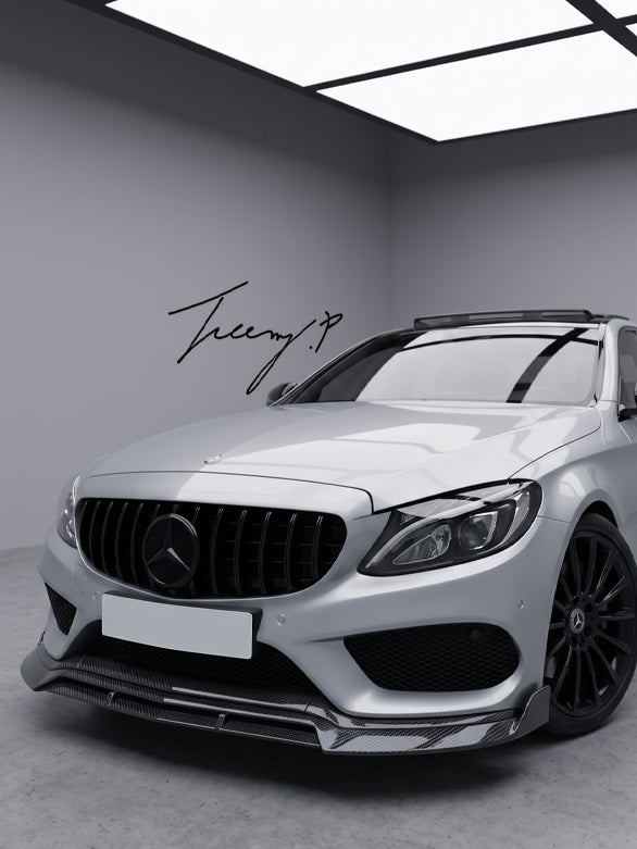 Mercedes C-Class W205 C205 gloss black AMG GT style front grille
