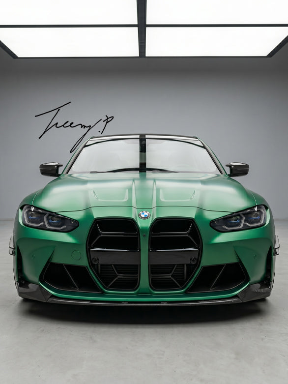 CSL style black front grille upgrade for BMW G80 M3 and G82 G83 M4