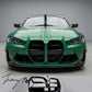 CSL style black front grille upgrade for BMW G80 M3 and G82 G83 M4