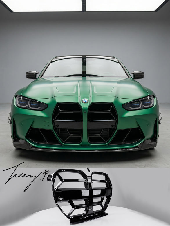 CSL style black front grille upgrade for BMW G80 M3 and G82 G83 M4