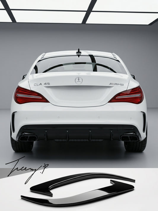 Gloss black rear splitter fins for Mercedes CLA 2020+
