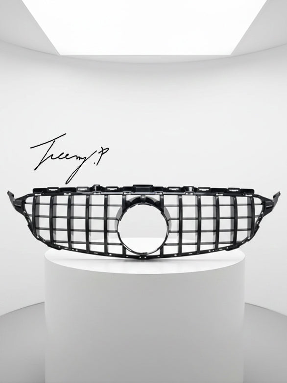 Mercedes C-Class W205 C205 gloss black AMG GT style front grille

