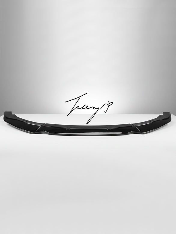 Gloss black front splitter spoiler lip for BMW 1 Series F20 F21 LCI non M Sport 2015 to 2019
