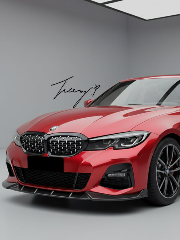 Carbon look front splitter for BMW 3 Series G20 G21 M Sport
