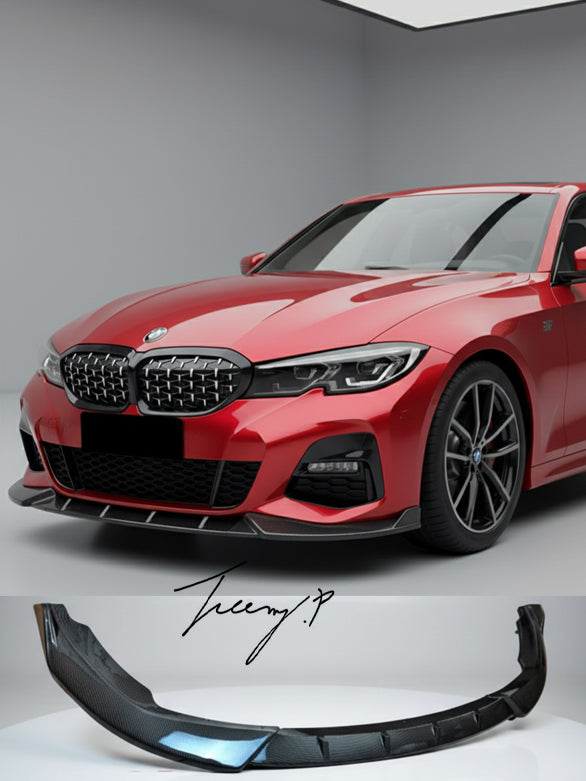 Carbon look front splitter for BMW 3 Series G20 G21 M Sport
