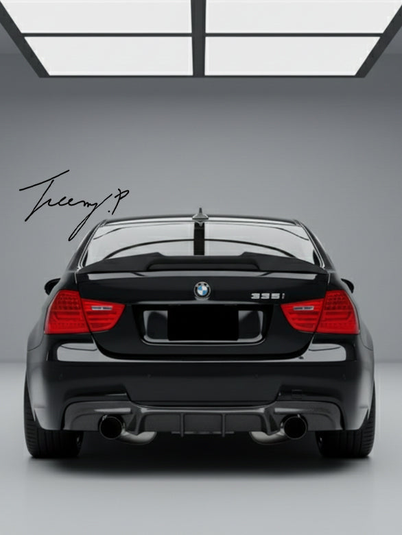 Carbon fibre rear diffuser for BMW 3 Series E90 E91 M Sport
