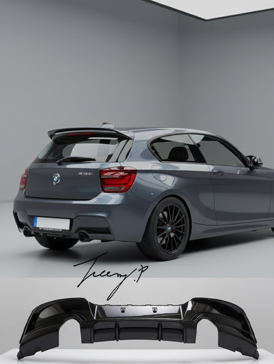 Gloss black rear diffuser for BMW 1 Series F20 F21
