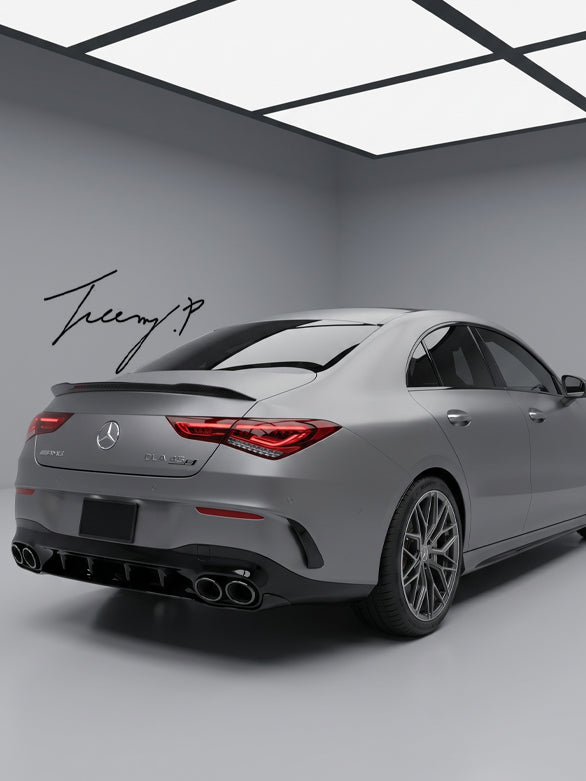 Mercedes CLA45S AMG quad tailpipe rear diffuser bumper