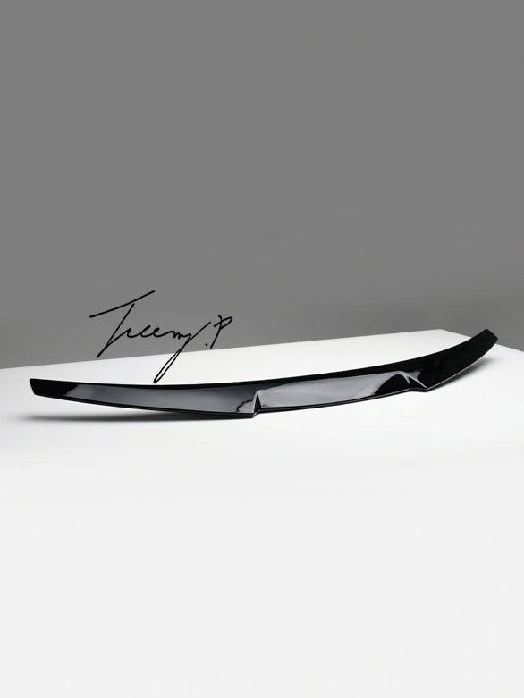 Audi RS4 B9 gloss black rear trunk spoiler sleek sporty design for 2017 to 2019 model
