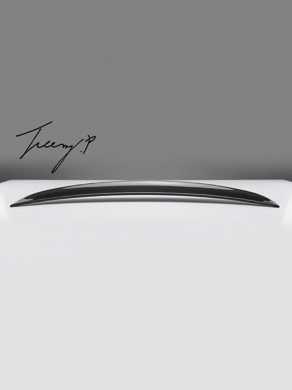 Gloss carbon rear boot spoiler for Mercedes E Class Coupe C238 2016 to 2020
