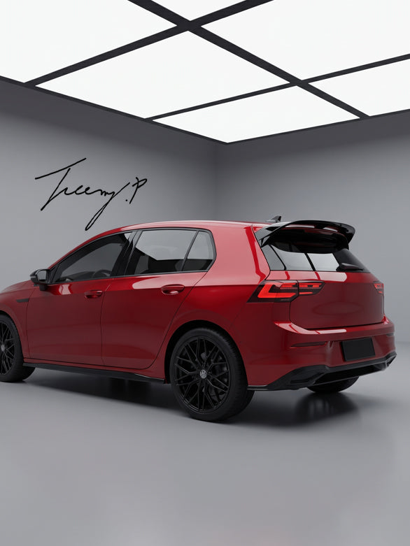 VW Golf MK8 CS Style Gloss Black Roof Spoiler
